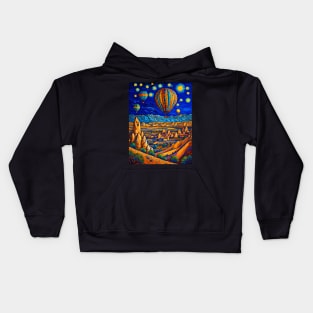 Cappadocia in Starry Night Kids Hoodie